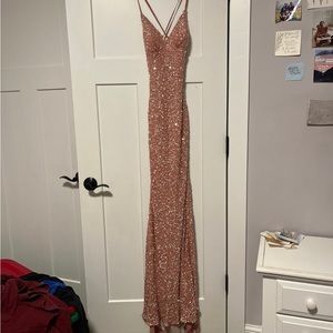 SCALA pink sequin formal/prom dress